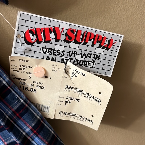 Young Boys City Supply Button Down T-shirt Size Youth Small - Picture 2 of 4